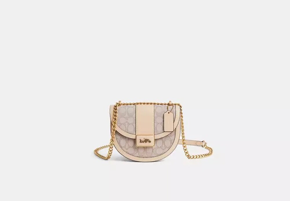 Coach Alie Saddle Bag In Signature Jacquard- NWOT